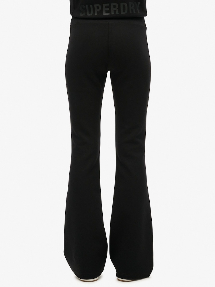 Superdry Black Sport Tech LR Flare Trousers - Image 4 of 6