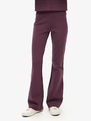 Superdry Smoky Aubergine Purple Sport Tech LR Flare Trousers - Image 1 of 4