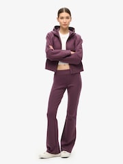 Superdry Smoky Aubergine Purple Sport Tech LR Flare Trousers - Image 3 of 4