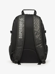 Superdry Black AOP 100% Cotton Tarp Rucksack - Image 2 of 7