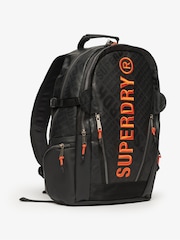 Superdry Black AOP 100% Cotton Tarp Rucksack - Image 4 of 7