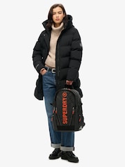 Superdry Black AOP 100% Cotton Tarp Rucksack - Image 5 of 7