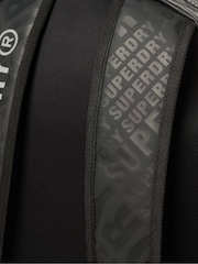 Superdry Black AOP 100% Cotton Tarp Rucksack - Image 7 of 7