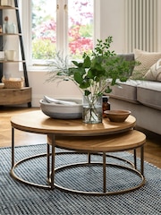 Mid Natural Arches Mango Effect Coffee Table - Image 1 of 9
