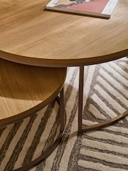 Mid Natural Arches Mango Effect Coffee Table - Image 3 of 9