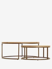 Mid Natural Arches Mango Effect Coffee Table - Image 7 of 9