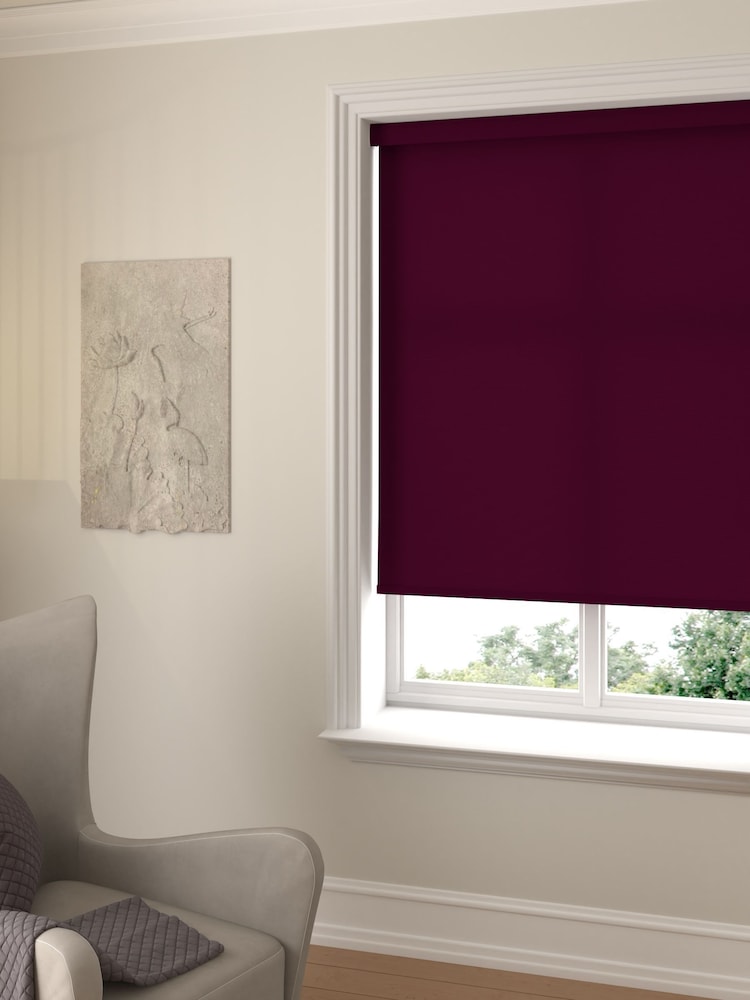 Blackcurrant Purple Asher Made To Measure Light Filtering Roller Blind - Image 2 of 5