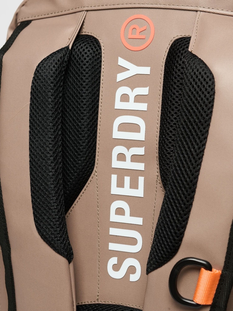 Superdry Moon Rock Beige 100% Cotton Tarp Utility Backpack - Image 5 of 6