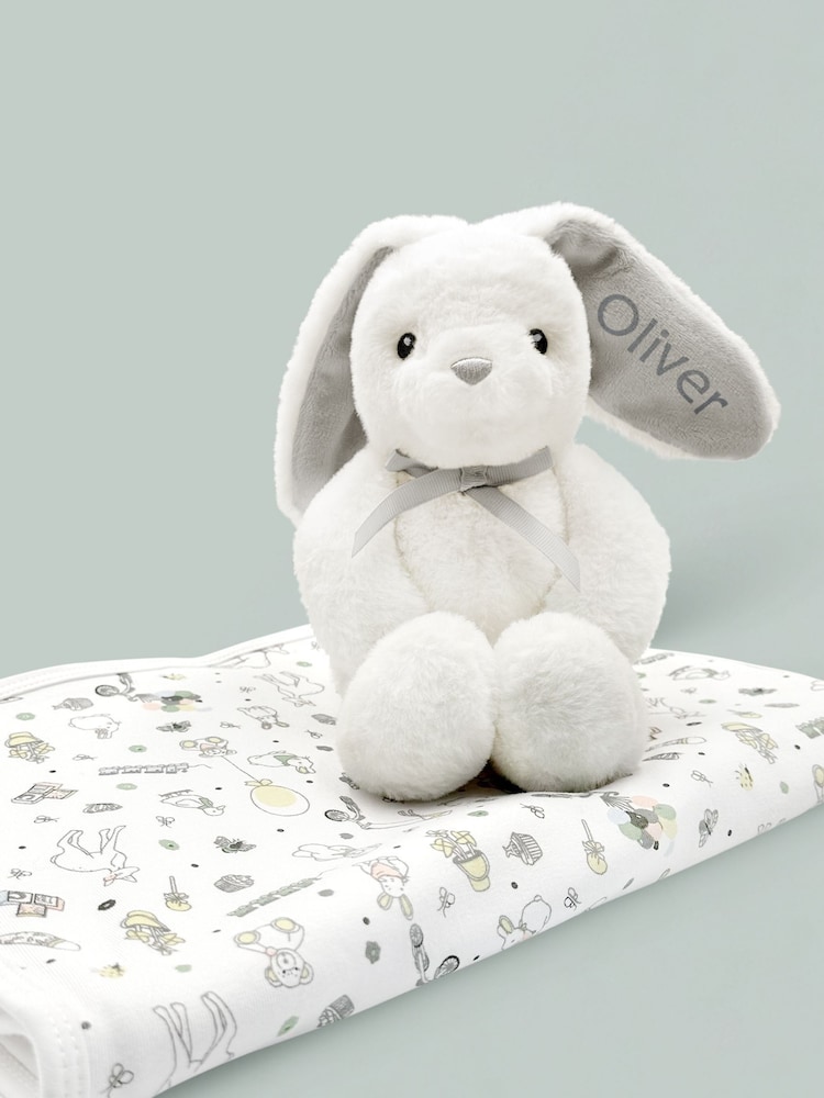 Babyblooms Personalised Bunny With Snuggle Wrap Gift - Image 2 of 8
