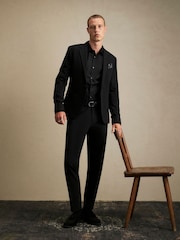 River Island Black Slim Fit Shirt - Image 2 of 4