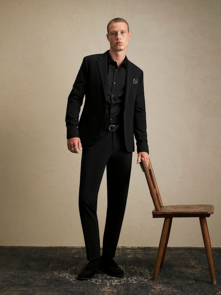 River Island Black Slim Fit Shirt - Image 2 of 4