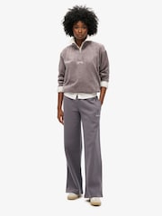 Superdry Rock Dark Grey 100% Cotton Country Club Straight Joggers - Image 1 of 5