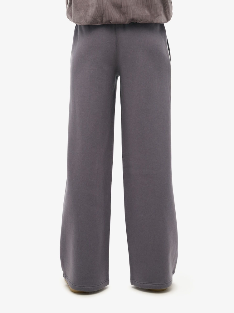 Superdry Rock Dark Grey 100% Cotton Country Club Straight Joggers - Image 3 of 5