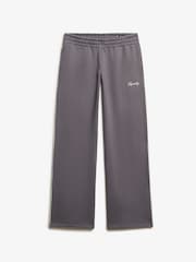 Superdry Rock Dark Grey 100% Cotton Country Club Straight Joggers - Image 4 of 5