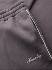 Superdry Rock Dark Grey 100% Cotton Country Club Straight Joggers - Image 5 of 5