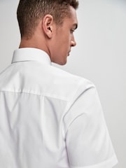 White Regular Fit Short Sleeve Shirts 2 Pack - Image 2 of 5