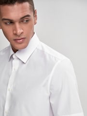 White Regular Fit Short Sleeve Shirts 2 Pack - Image 4 of 5