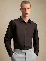 River Island Brown Slim Fit Shirt - Image 1 of 4