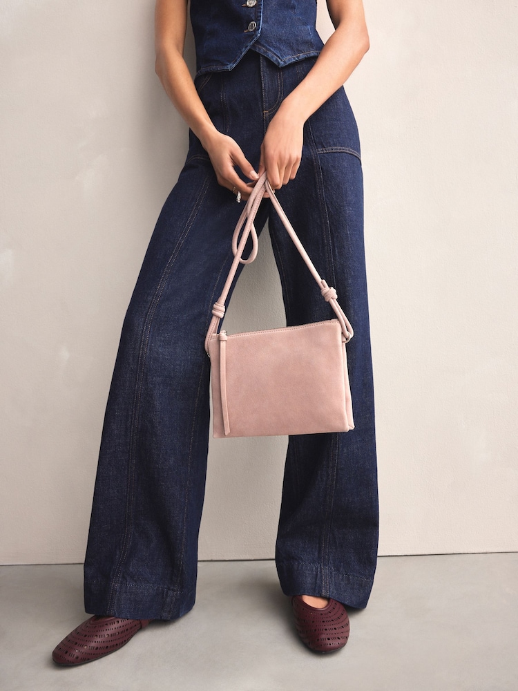 Pink Leather Cross-Body Bag - Image 2 of 9