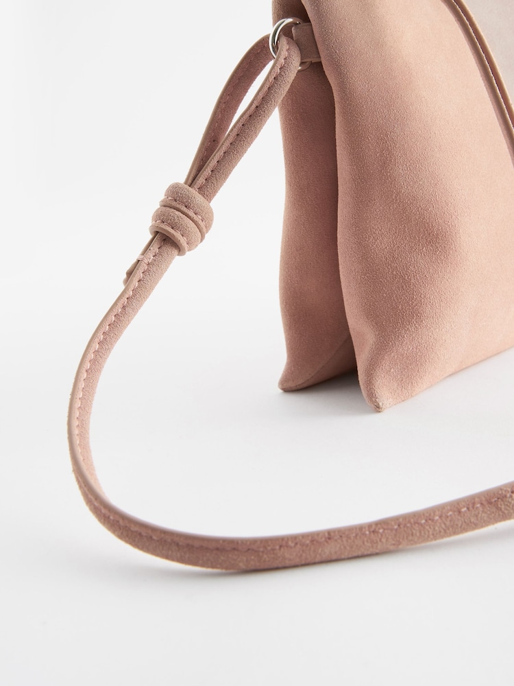 Pink Leather Cross-Body Bag - Image 9 of 9
