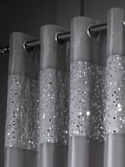 Cortinas forradas con ojales de lentejuelas Glitzy de Catherine Lansfield - Imagen 1 de 5