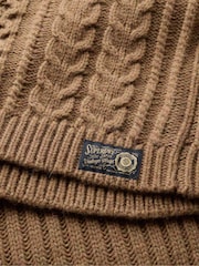 Superdry Caramel Twist Rollneck Cable Jumper Dress - Image 4 of 4