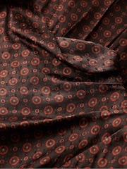 Superdry Geo Tile Orange Mini Cowl Neck Jacquard Dress - Image 8 of 8