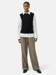Jigsaw Black Cashmere Crew Neck Tank - Image 4 of 7