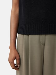 Jigsaw Black Cashmere Crew Neck Tank - Image 6 of 7