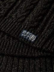 Superdry Black Twist Rollneck Cable Jumper Dress - Image 5 of 5