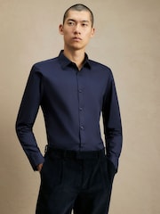 River Island Blue Slim Fit Shirt - Image 1 of 4