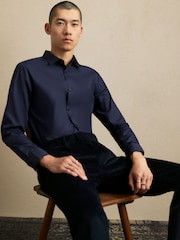 River Island Blue Slim Fit Shirt - Image 4 of 4