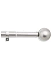 Brushed Silver Ball Finial Extendable Curtain 35mm Pole Kit - Image 5 of 6