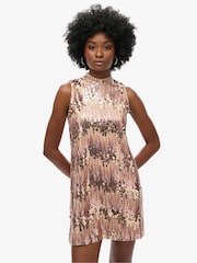 Superdry Pink Multi A-Line SL Sequin Mini Dress - Image 1 of 5