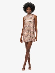 Superdry Pink Multi A-Line SL Sequin Mini Dress - Image 3 of 5