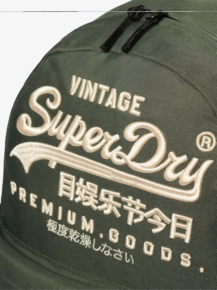 Superdry Laurel Khaki Heritage Montana 100% Cotton Bag - Image 5 of 6