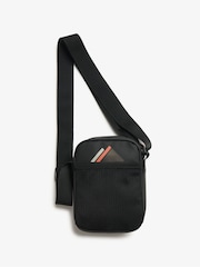 Superdry Black Tonal 100% Cotton Tarp Cross-Body Bag - Image 2 of 5