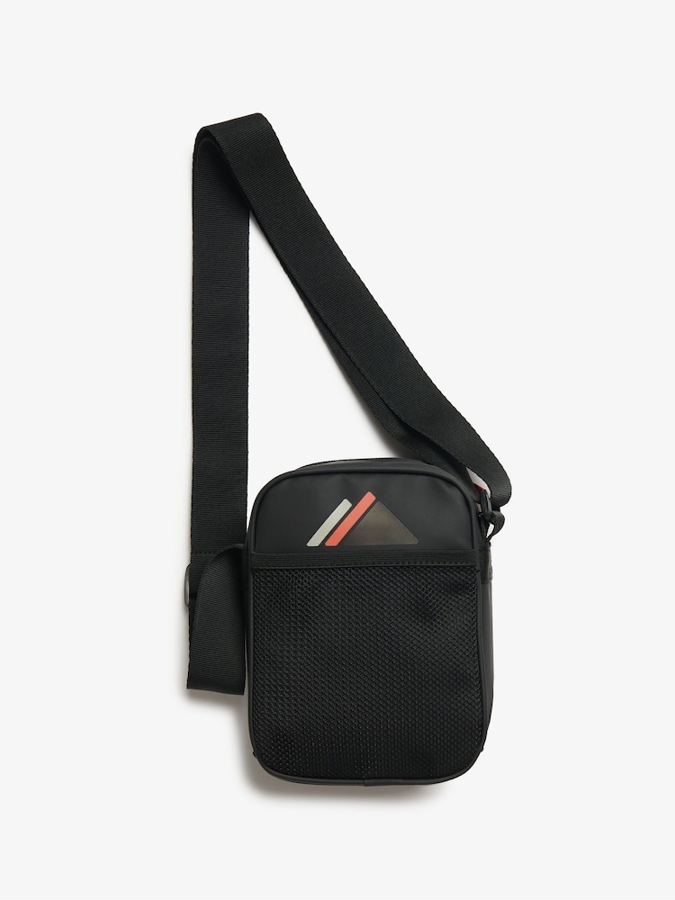 Superdry Black Tonal 100% Cotton Tarp Cross-Body Bag - Image 2 of 5