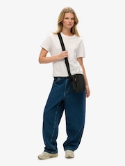 Superdry Black Tonal 100% Cotton Tarp Cross-Body Bag - Image 5 of 5