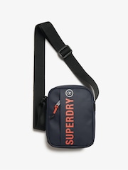 Superdry Eclipse Navy 100% Cotton Tarp Cross-Body Bag - Image 1 of 5