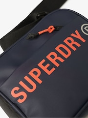 Superdry Eclipse Navy 100% Cotton Tarp Cross-Body Bag - Image 4 of 5