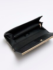 River Island Black Monogram Snaffle Cliptop Purse - Image 4 of 5
