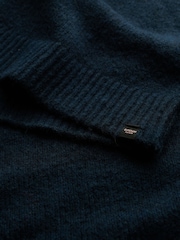 Superdry Dark Teal Twist Oversized V-Neck Jumper Dress - Image 6 of 6