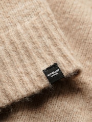 Superdry Light Beige Twist Oversized V-Neck Jumper Dress - Image 5 of 5