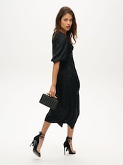 Superdry Black 100% Cotton Short Sleeve Midi Dress - Image 2 of 6