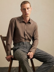 River Island Natural Slim Fit Shirt - Image 1 of 4