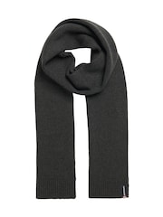 Gris hierro jaspeado - Bufanda básica de punto con logo de Superdry - Imagen 1 de 4