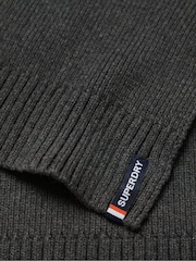 Gris hierro jaspeado - Bufanda básica de punto con logo de Superdry - Imagen 4 de 4
