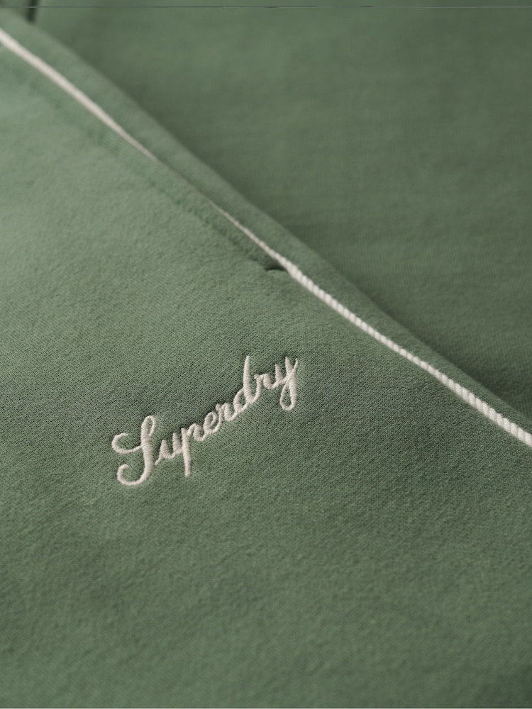 Superdry Laurel Khaki 100% Cotton Country Club Straight Joggers - Image 5 of 5
