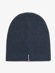 Superdry Richest Navy Marl 100% Cotton Essential Logo Knitted Beanie - Image 3 of 4